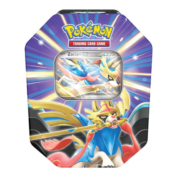 Pokemon Scarlet & Violet: Zacian ex Slashing Legends Tin (5 Pack)