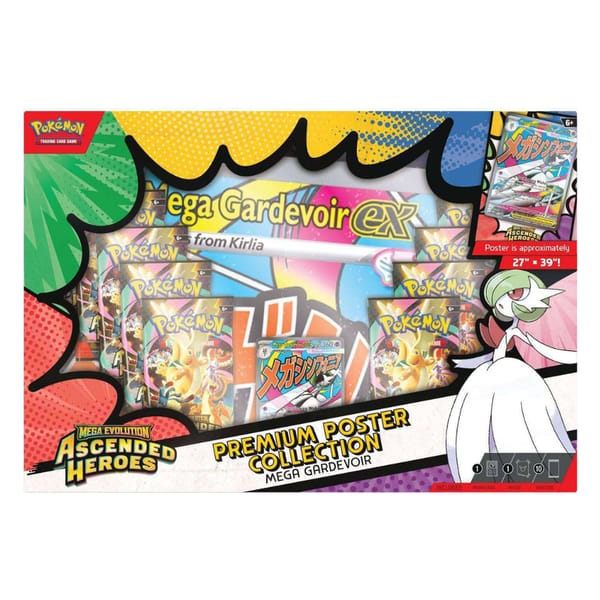 Pokemon Mega Evolution: Ascended Heroes Premium Poster Collection Box (Mega Gardevoir) (10 Pack)