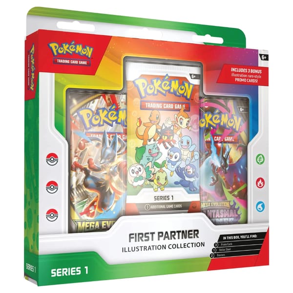 Pokemon: First Partner Illustration Collection Box (3 Pack)