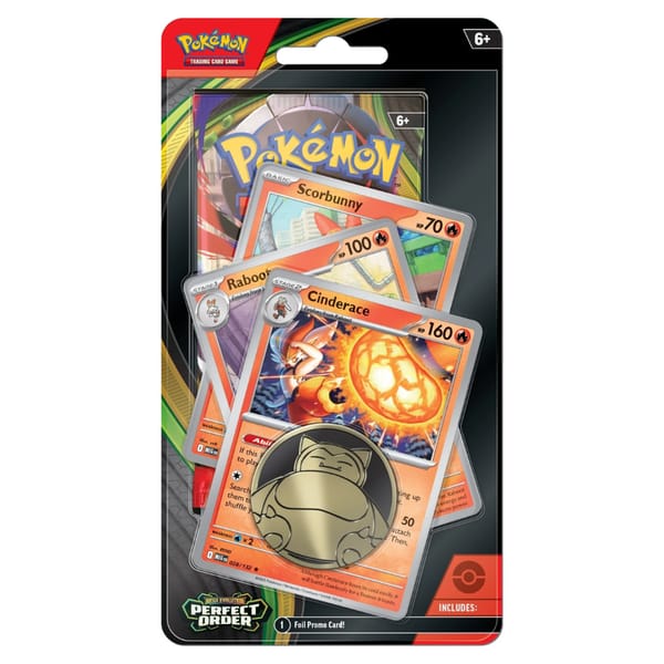 Pokémon Mega Evolution: Perfect Order Premium Checklane 1‑Pack Blister (Cinderace)