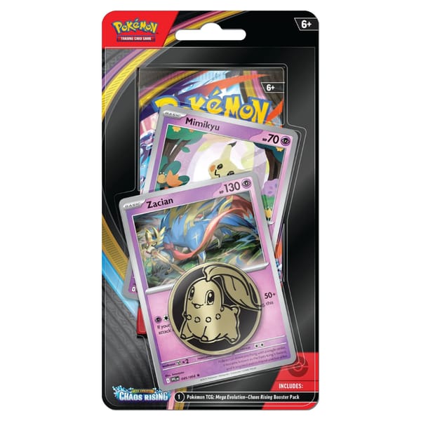 Pokemon Mega Evolution: Chaos Rising Checklane 1 Pack Blister (Zacian, Mimikyu)